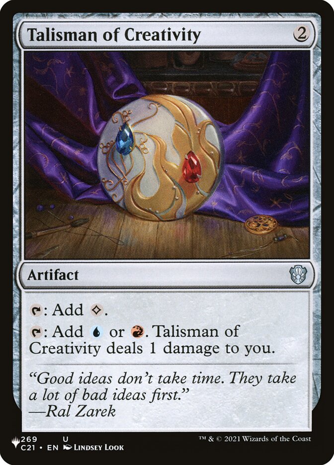 Talisman of Creativity [Secret Lair: Heads I Win, Tails You Lose]