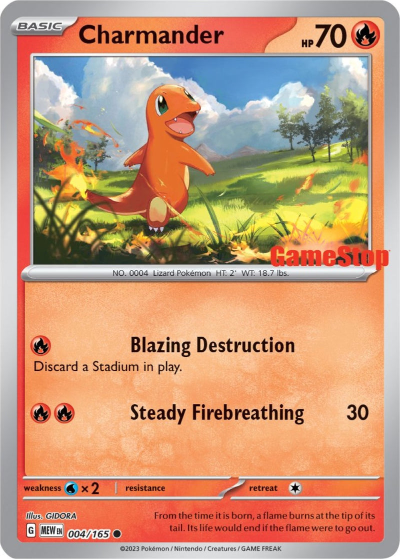 Charmander (004/165) (GameStop Exclusive) [Scarlet & Violet 151]