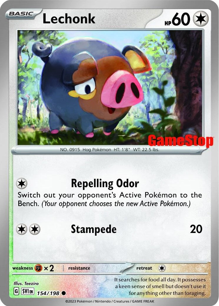 Lechonk (154/198) (GameStop Promo) [Scarlet & Violet: Base Set]