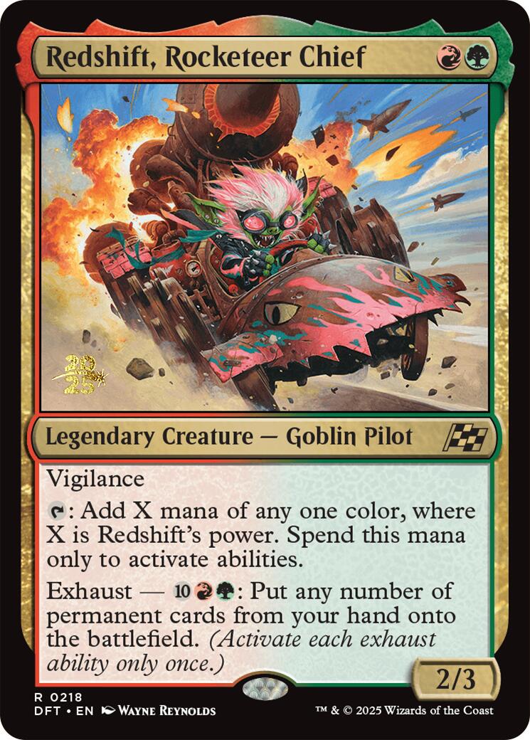 Redshift, Rocketeer Chief [Aetherdrift Prerelease Promos]