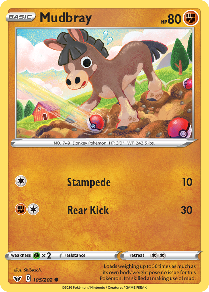 Mudbray (105/202) [Sword & Shield: Base Set]