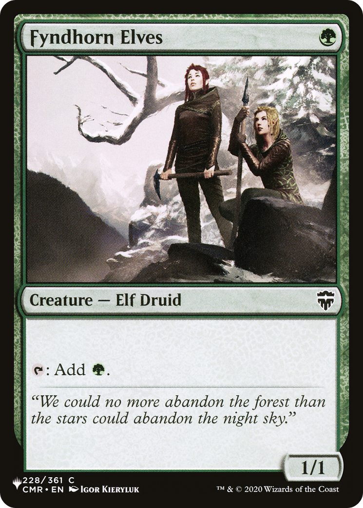 Fyndhorn Elves [The List Reprints]