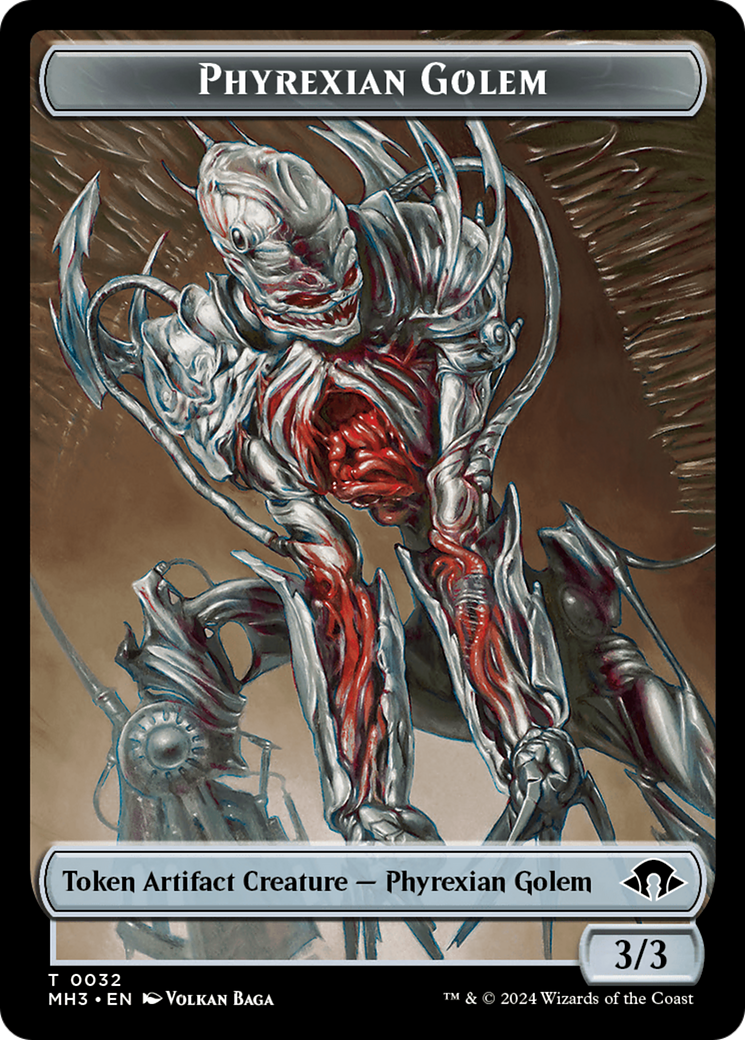 Servo // Phyrexian Golem Double-Sided Token [Modern Horizons 3 Tokens]