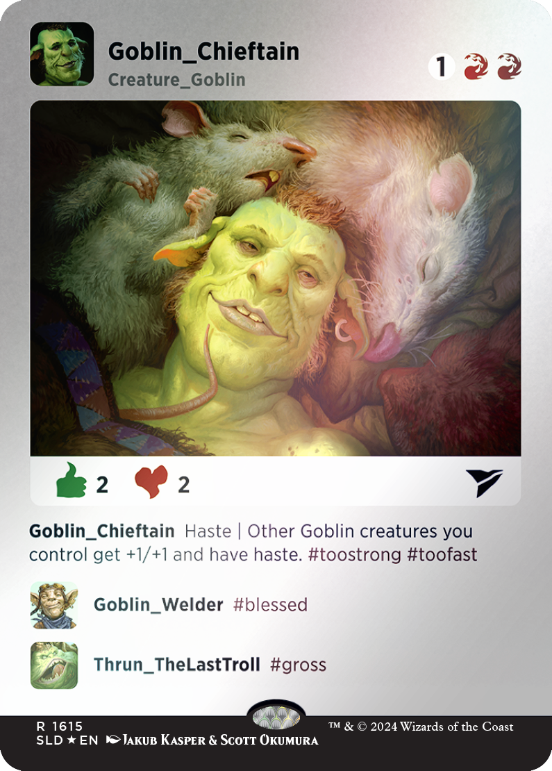 Goblin Chieftain (Rainbow Foil) [Secret Lair Drop Series]