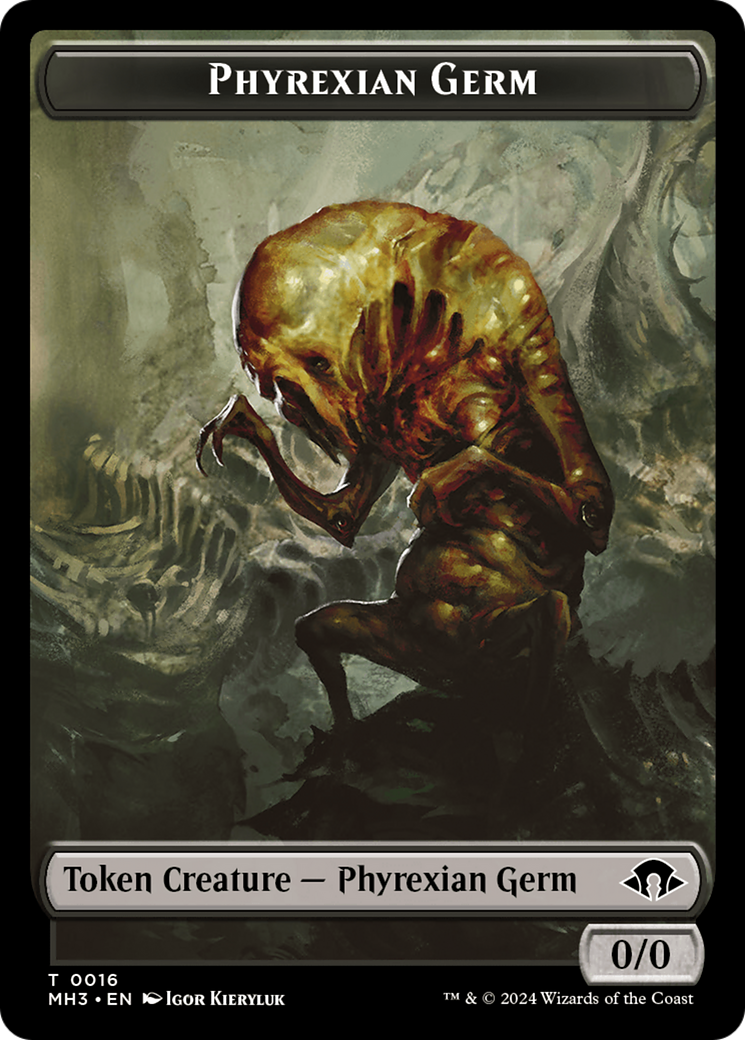 Phyrexian Germ // Cat Warrior Double-Sided Token [Modern Horizons 3 Tokens]