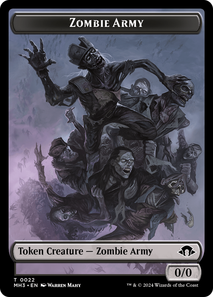 Phyrexian Germ // Zombie Army Double-Sided Token [Modern Horizons 3 Tokens]