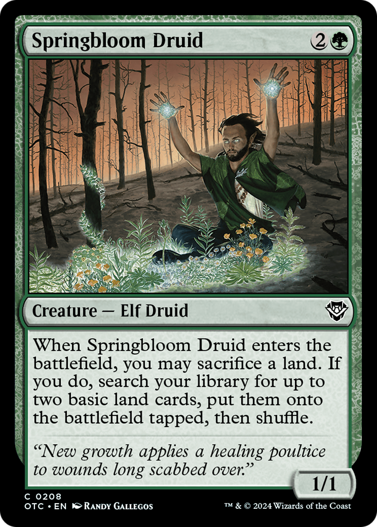 Springbloom Druid [Outlaws of Thunder Junction Commander]