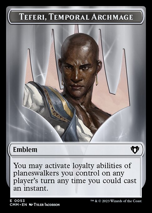 Bird // Emblem - Teferi, Temporal Archmage Double-Sided Token [Commander Masters Tokens]