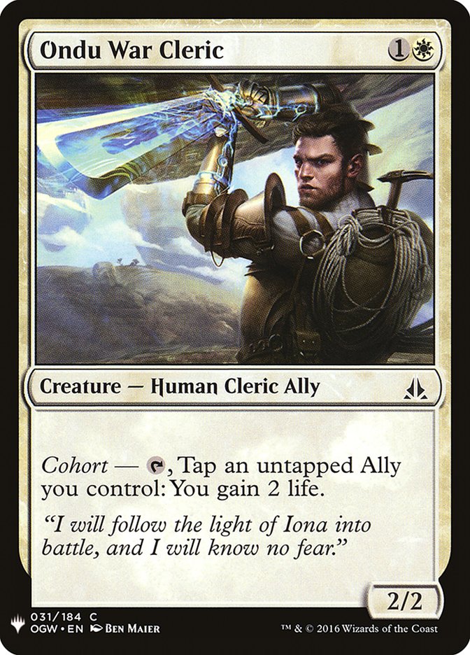 Ondu War Cleric [Mystery Booster]