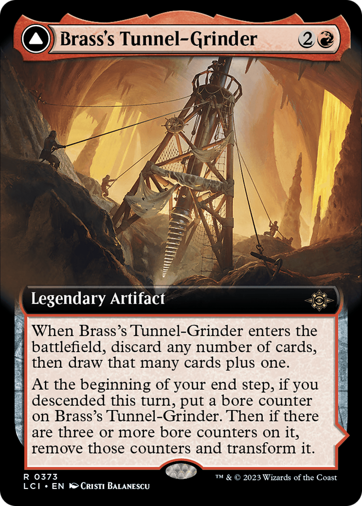 Brass's Tunnel-Grinder // Tecutlan, The Searing Rift (Extended Art) [The Lost Caverns of Ixalan]