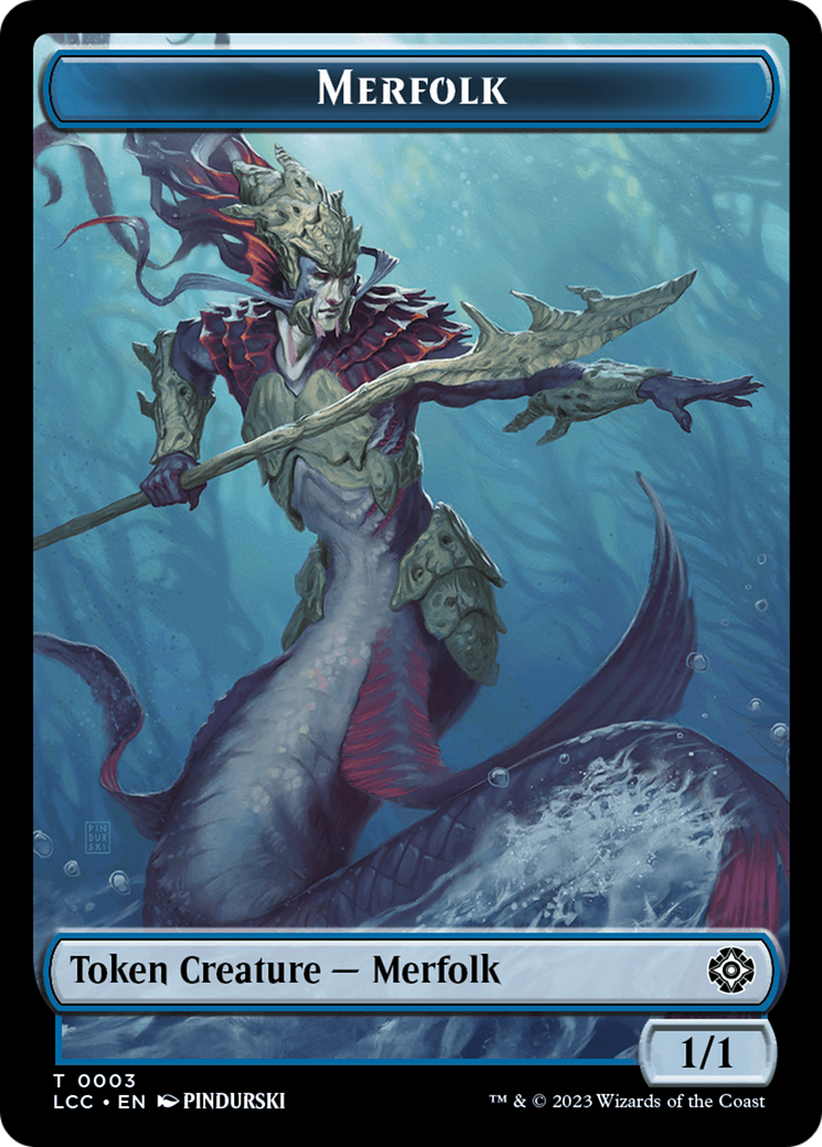 Bird // Merfolk (0003) Double-Sided Token [The Lost Caverns of Ixalan Commander Tokens]