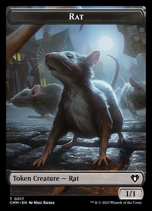 Clue // Rat Double-Sided Token [Commander Masters Tokens]