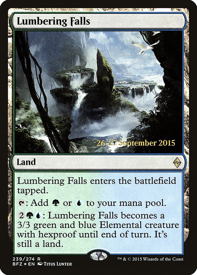 Lumbering Falls  [Battle for Zendikar Prerelease Promos]