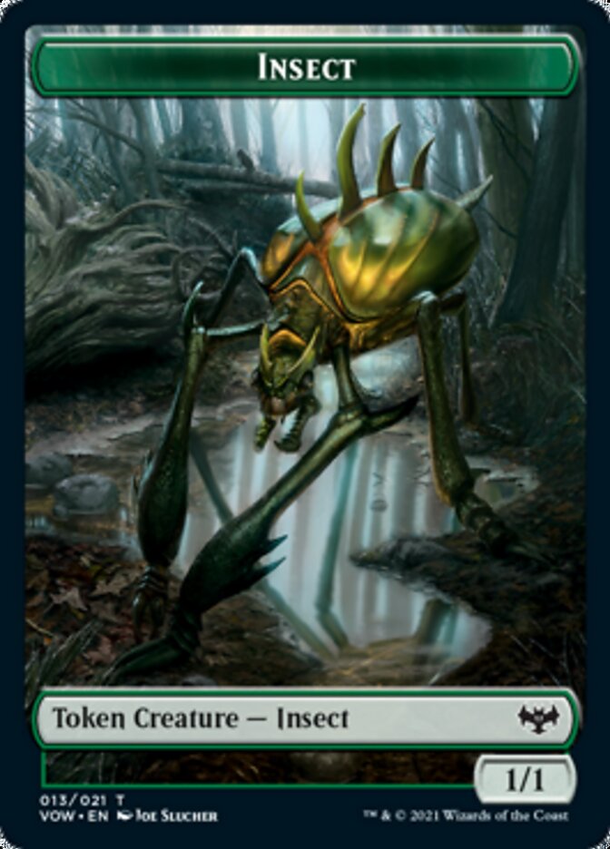 Insect // Spirit Cleric Double-sided Token [Innistrad: Crimson Vow Tokens]