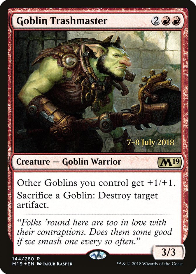 Goblin Trashmaster  [Core Set 2019 Prerelease Promos]