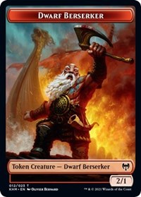 Dwarf Berserker // Spirit Double-sided Token [Kaldheim Tokens]