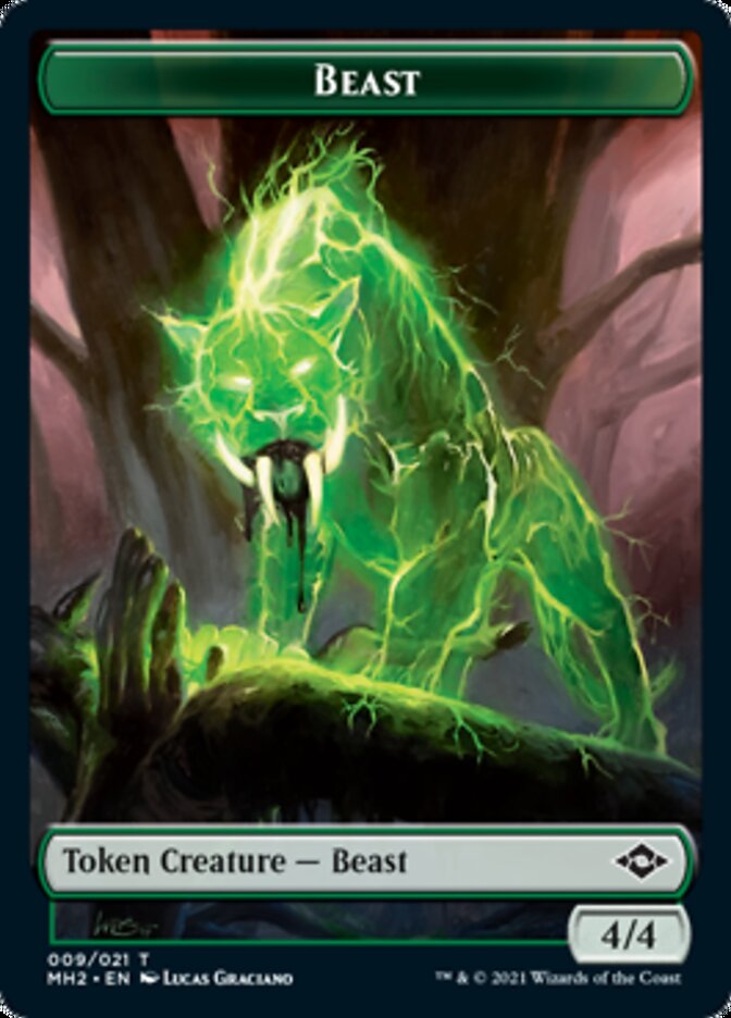 Beast Token // Food Token (17) [Modern Horizons 2 Tokens]