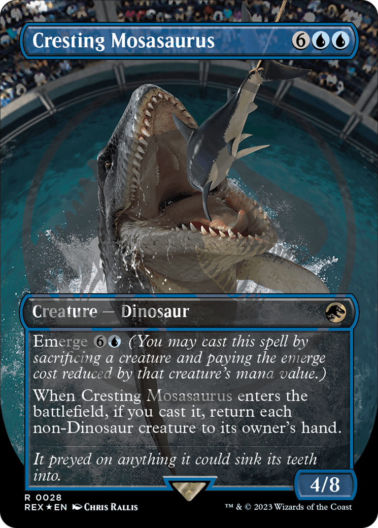 Cresting Mosasaurus Emblem (Borderless) [Jurassic World Collection Tokens]