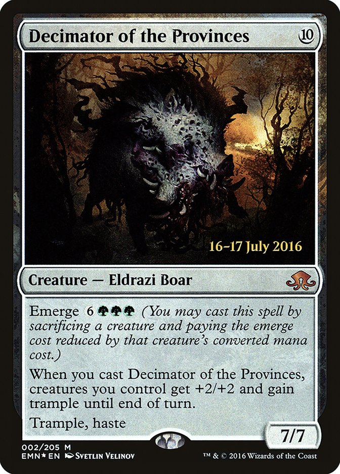 Decimator of the Provinces  (Prerelease) [Eldritch Moon Prerelease Promos]