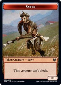 Satyr // Goblin Construct Double-sided Token (Challenger 2021) [Unique and Miscellaneous Promos]