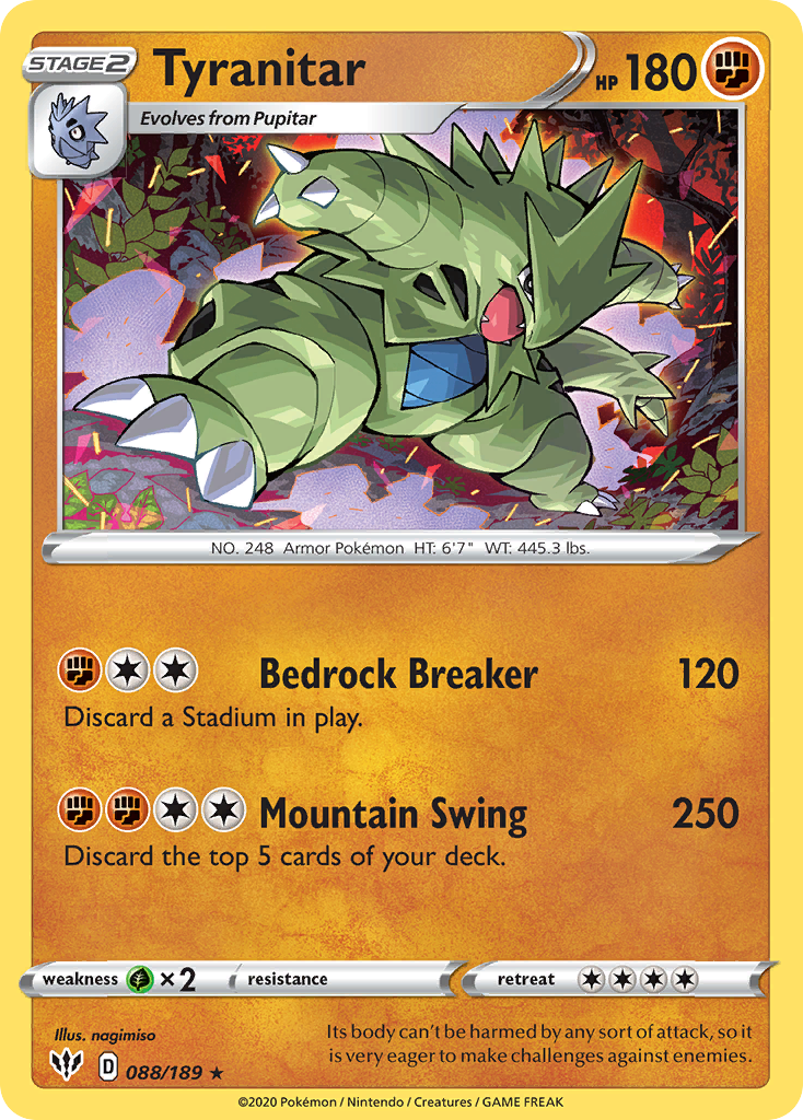 Tyranitar (088/189) [Sword & Shield: Darkness Ablaze]