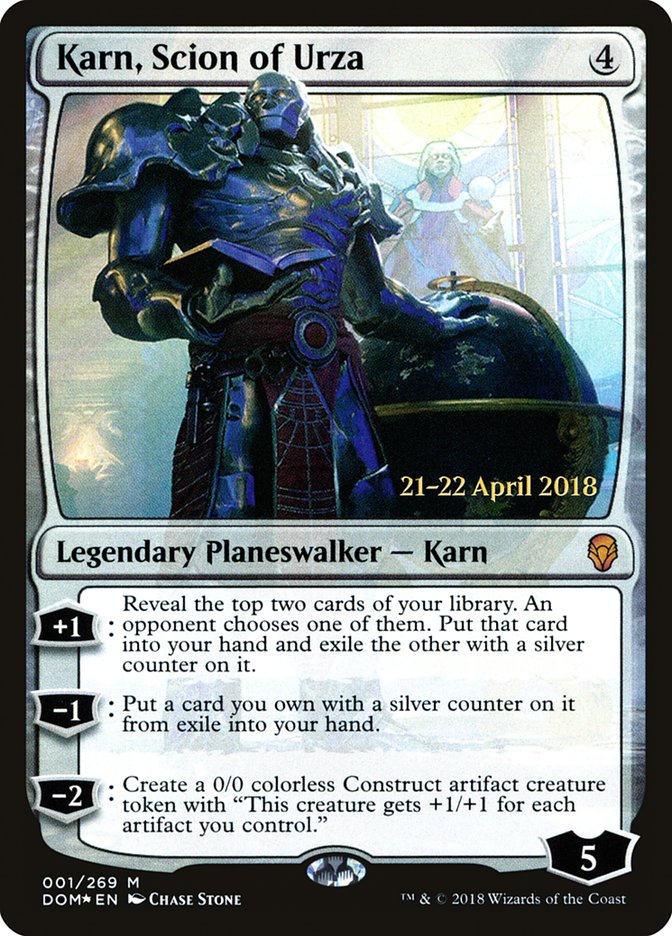 Karn, Scion of Urza  [Dominaria Prerelease Promos]