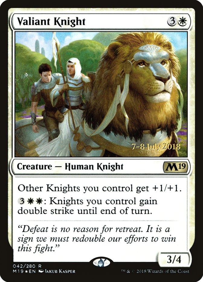 Valiant Knight  [Core Set 2019 Prerelease Promos]