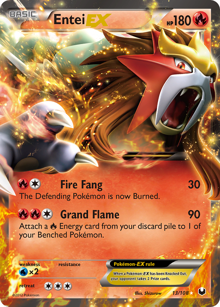 Entei EX (13/108) [Black & White: Dark Explorers]