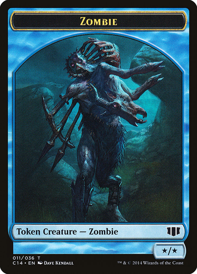 Kraken // Zombie (011/036) Double-sided Token [Commander 2014 Tokens]