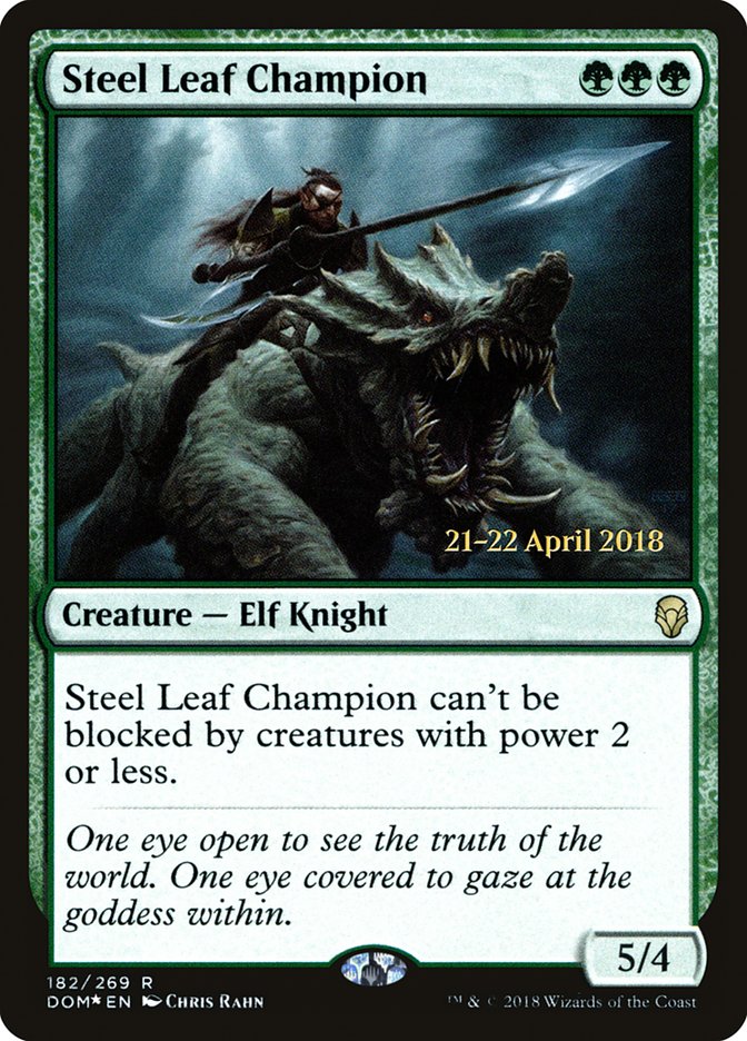 Steel Leaf Champion  [Dominaria Prerelease Promos]