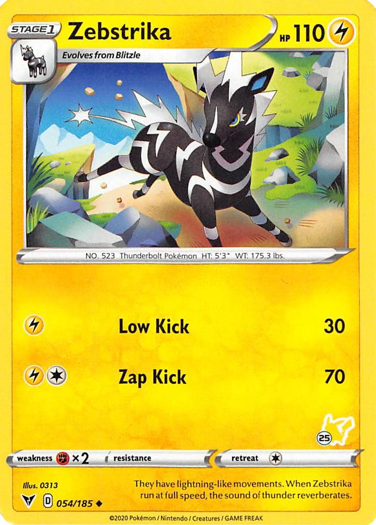 Zebstrika (054/185) (Pikachu Stamp