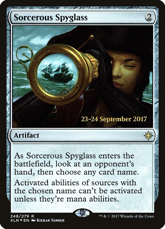 Sorcerous Spyglass  [Ixalan Prerelease Promos]