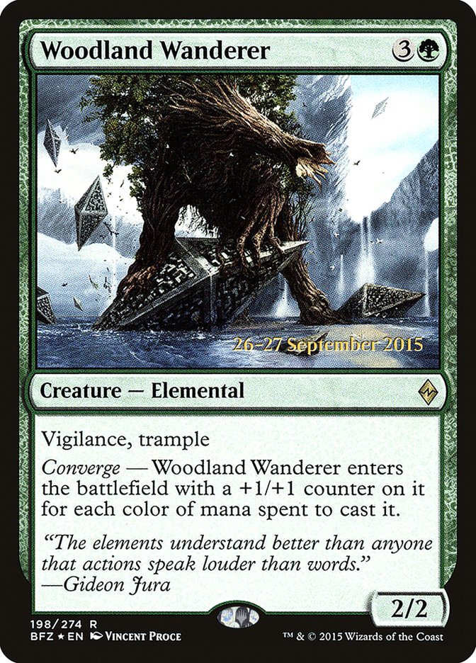 Woodland Wanderer  [Battle for Zendikar Prerelease Promos]