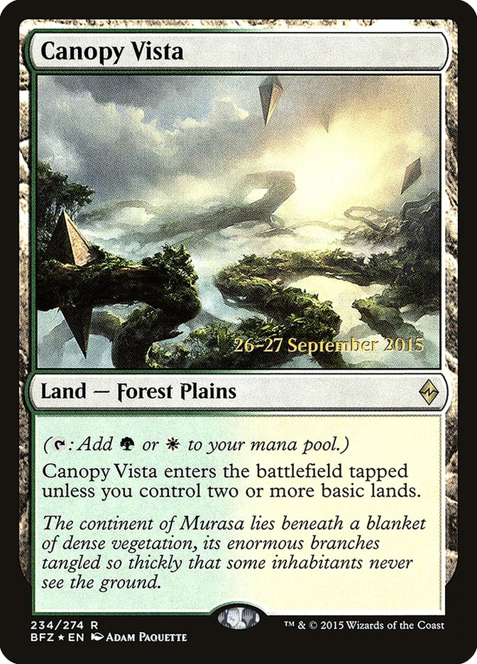 Canopy Vista  [Battle for Zendikar Prerelease Promos]