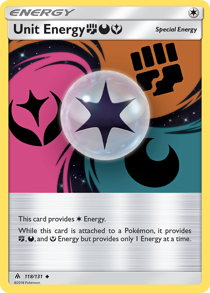 Unit Energy (118/131) (Fighting, Darkness, Fairy) [Sun & Moon: Forbidden Light]