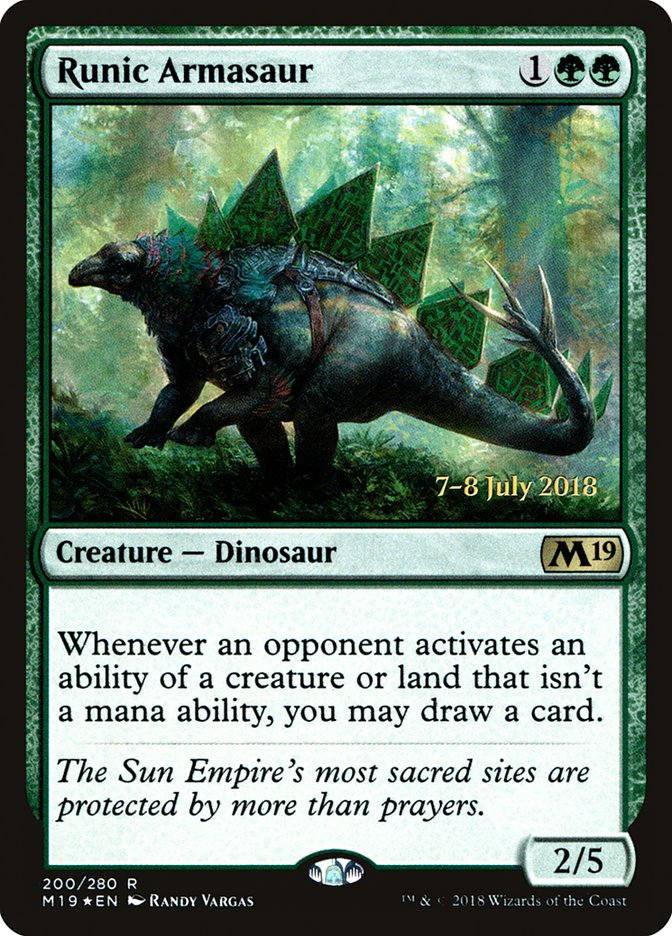 Runic Armasaur  [Core Set 2019 Prerelease Promos]