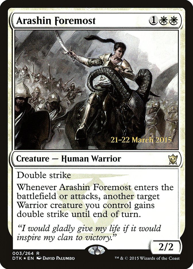 Arashin Foremost  [Dragons of Tarkir Prerelease Promos]