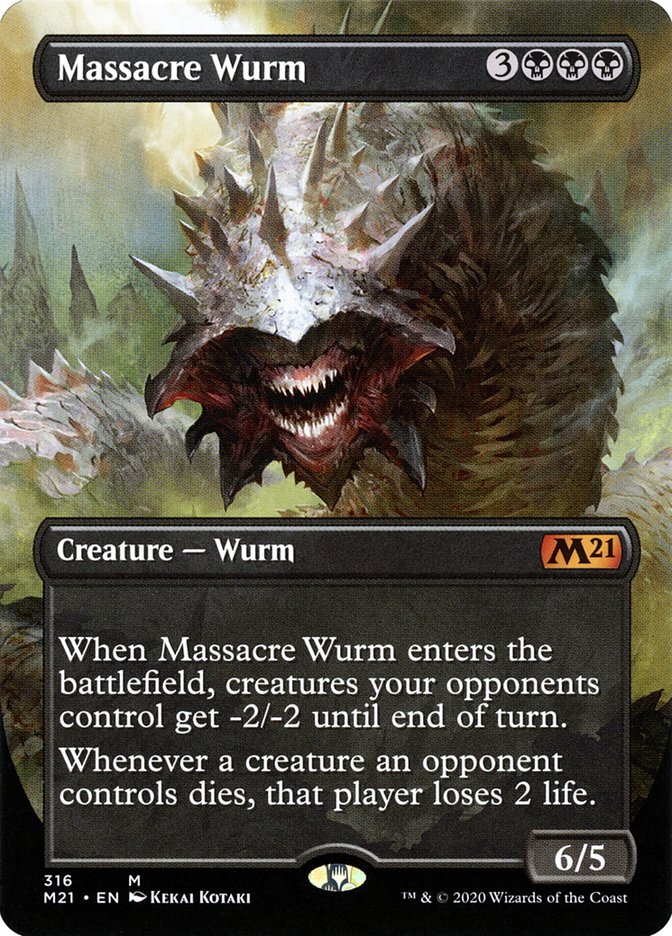 Massacre Wurm (Alternate Art) [Core Set 2021]