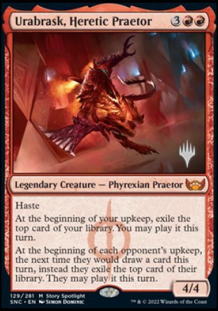 Urabrask, Heretic Praetor (Promo Pack) [Streets of New Capenna Promos]