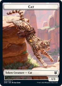 Cat // Hydra Double-sided Token [Zendikar Rising Tokens]