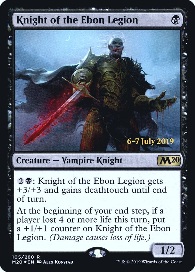 Knight of the Ebon Legion  [Core Set 2020 Prerelease Promos]