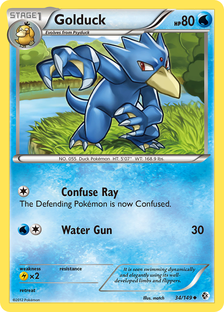 Golduck (34/149) [Black & White: Boundaries Crossed]