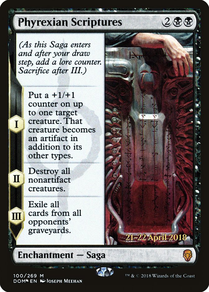 Phyrexian Scriptures  [Dominaria Prerelease Promos]