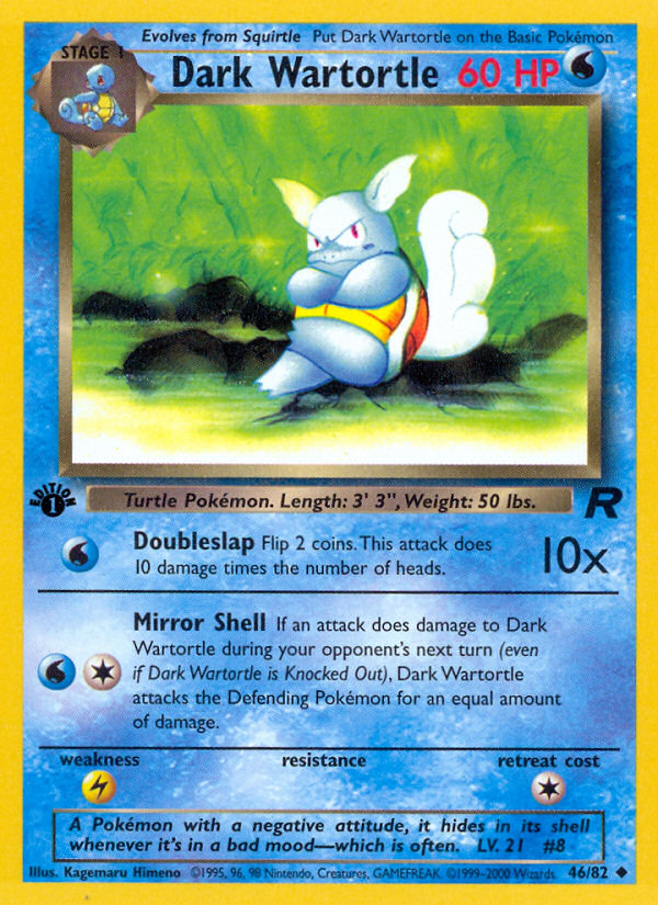 Dark Wartortle (46/82) [Team Rocket 1st Edition]