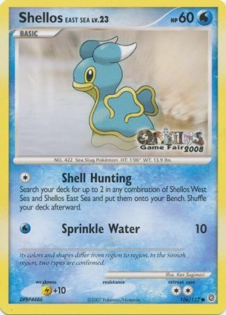 Shellos East Sea (106/132) (Origins Game Fair 2008) [Nintendo: Black Star Promos]