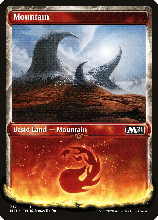 Mountain (312) (Showcase) [Core Set 2021]