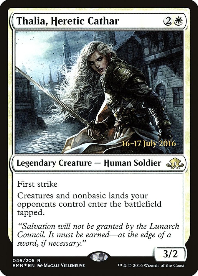 Thalia, Heretic Cathar  [Eldritch Moon Prerelease Promos]