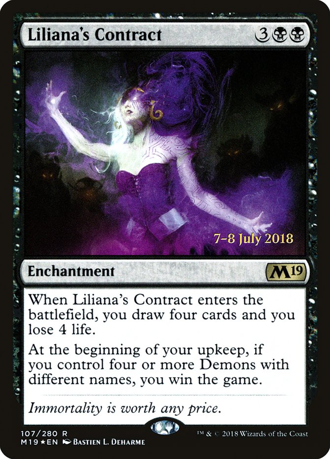 Liliana's Contract  [Core Set 2019 Prerelease Promos]