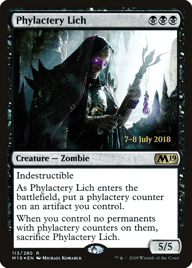 Phylactery Lich  [Core Set 2019 Prerelease Promos]