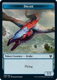 Drake // Insect (018) Double-sided Token [Commander 2020 Tokens]